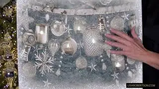 Sparkling Ornament Collection Lighted Canvas