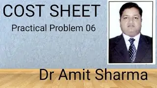Cost Sheet.                                                     Practical Problem 06
