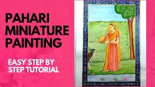 How to make Pahari miniature painting|| Indian Folk Art series #4