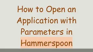 How to Open an Application with Parameters in Hammerspoon