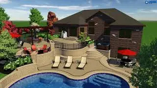 Mokena, IL - Outdoor Living Pool Design - VizX Design Studios - (331) 213-9866
