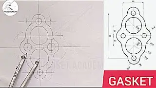 CARBURETOR GASKET USING PRINCIPLES OF TANGENCY IN TECHNICAL DRAWING AND ENGINEERING GRAPHICS.