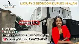 Luxury  3 Bedroom  Terrace Duplex  in Lekki Lagos Nigeria in Ajah  Lekki N100(71k)