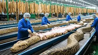 Inside Modern Snake-Leather Factory: From Snake Skin to Luxury Jacket and Bags (Full Process)