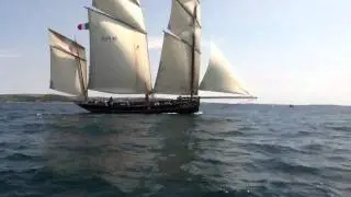 3 masted French lugger Looe 2011