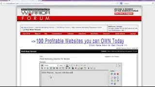 Warrior Forum Video