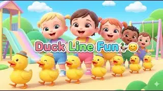 Duck Line Fun for Kids 🦆 | Playground Fun with Ducks | 3D Cartoon Toddlers