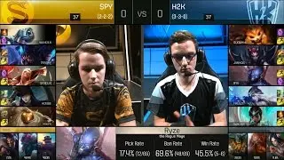 SPY vs H2K Game 1 Highlights - SPLYCE vs H2K EU LCS Week 4 Summer 2016
