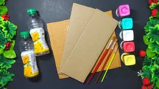 Empty Plastic Bottle Craft Ideas/Best Out Of Waste Wall Self/Cardboard Crafts For Room Decoration