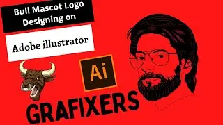 🐃Bull Mascot Log Designing on Adobe illustrator in 2022