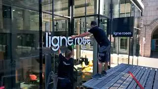 Herstellung & Montage einer Lichtwerbeanlage in Stuttgart | Leuchtbuchstaben f&uuml;r ligne roset