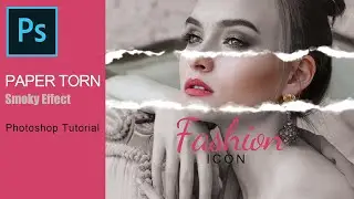 Paper torn smoky effect | Photoshop tutorial | ripped paper effect