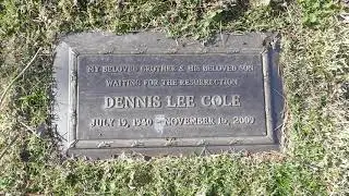 Actors Dennis Cole Joe Cole Graves Forest Lawn Hollywood Hills LA California USA February 2021