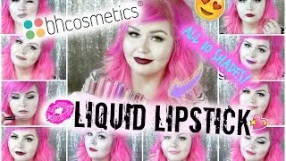 BH Cosmetics Liquid Lipstick Lip Swatches | All 10 Shades