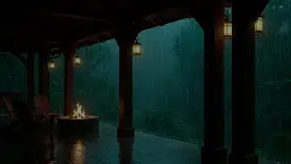 Rainy Night in a Flower Field: Soft Thunder and Rain Ambience