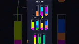Water Sport Puzzle Game Hacks! WaterSort Level 222 Solution 2023 #RKGames #subscribe #shorts #funny
