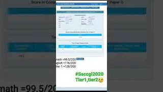 ssccgl 2020 tier 1, tier 2 result , final selection 😢