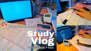 Study Vlog 🌱✨ ( Faculdade chegando + rotina + estudos) #study 