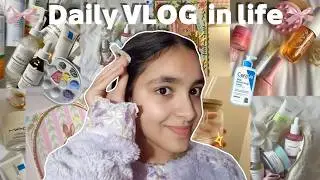 Daily VLOG🌺-With me-(painting🎨/ ride a book 📚/skin care✨️/...)