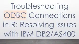 Troubleshooting ODBC Connections in R: Resolving Issues with IBM DB2/AS400