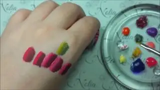 One stroke rose nail art