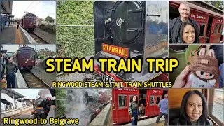 STEAM TRAIN TRIP - RINGWOOD STEAM & TAIT TRAIN SHUTTLES 🚂 FUN DAY OUT - VLOG #steamtrain #asmr