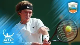 Andrey Rublev back-to-back breathtaking backhand shots | Monte-Carlo 2018 Second Round