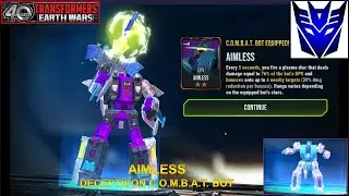 [*/\*] Transformers Earth Wars - Unlock Decepticon C.O.M.B.A.T Bot AIMLESS (2 STAR) and Gameplay