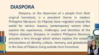 Themes in Migration and Diaspora in Modern Literature