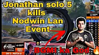 Godlike 9 kills Domination Nodwin Lan  🔥 Jonathan Solo 5 finishes 🔥