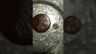 Oversize Lincoln Penny vs Regular Penny #shorts #coins #randomvideos #lincolnpenny