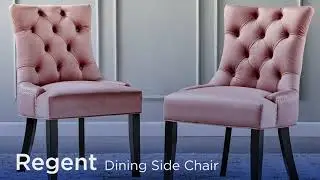 Regent Tufted Performance Velvet Set of Two Dining Side Chairs