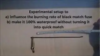 Modify cheap regular black match fuse in it's burn rate and/or make it waterproof