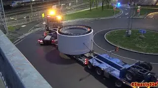4K| Wide & Heavy Load - Volvo FH16 750 Hauling A 4,5M Wind Turbine Adapter