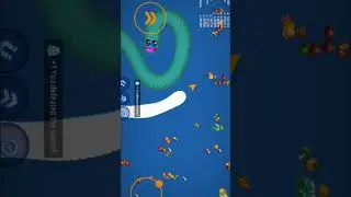 🐍😱 Worms Zone io biggest snake surrounding #shorts #snake_game #saampwalagame #wormszoneio #game