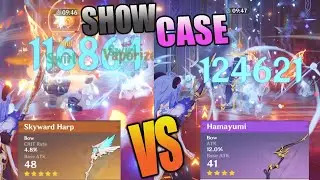 Showcase Hamayumi Bow Lv 90 R1 VS Skyward Harp Bow Lv 90 R1 - Genshin Impact