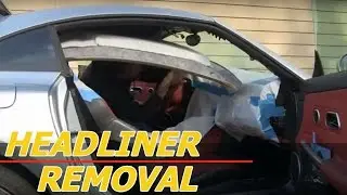 Снятие обивки потолка, Chrysler Crossfire, ремонт обивки потолка, шаг 1 (Mercedes SLK 320)