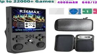 #R36 Max Console Handheld Game Players 4inch IPS Screen Open Source Console Retro Pocket Video Play