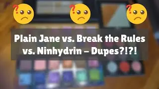 Plain Jane vs. Break the Rules vs. Ninhydrin - DUPES?!?! - Swatch Party