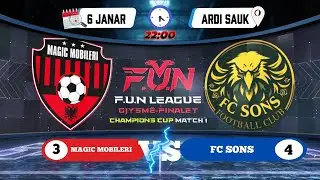 F.U.N LEAGUE ALBANIA MAGIC MOBILERI ⚫ VS FC SONS 🟡 3-4 GOLAT & HIGHLIGHTS CHAMPIONS CUP