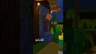 villager + Creeper #minecraft #minecraftanimasi #minecraftanimation