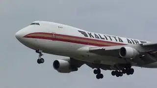 Kalitta Air Boeing 747-400 N710CK Landing Brussels BRU