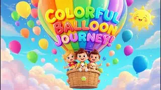 COLORFUL HOT AIR BALLOON JOURNEY #kids #fun #animation #hotairballoon