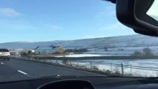 There is a Farm House in the middle of the M62 Motoway