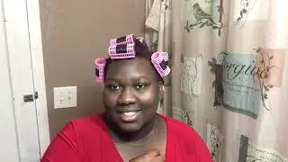 Roller set on my thin natural hair