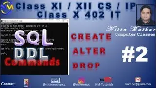 MYSQL DDL Commands| Create | Alter | Drop #SQL #MYSQL #DDL
