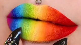 10 Colorful Lipstick Tutorials and Amazing Lip Art Ideas 2018