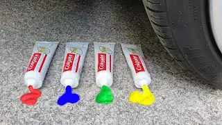 EXPERIMENT CAR VS COLGATE RAINBOW TOOTHPASTE | Crushing Crunchy & Soft Things By Car