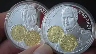 Gold inlay in Silver Coins Willem Vis