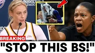 WNBA COP Shouts At SOPHIE CUNNINGHAM FOR CELEBRATING Fever Win - PROTECT Caitlin Clark!